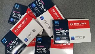 Six COVID test kits
